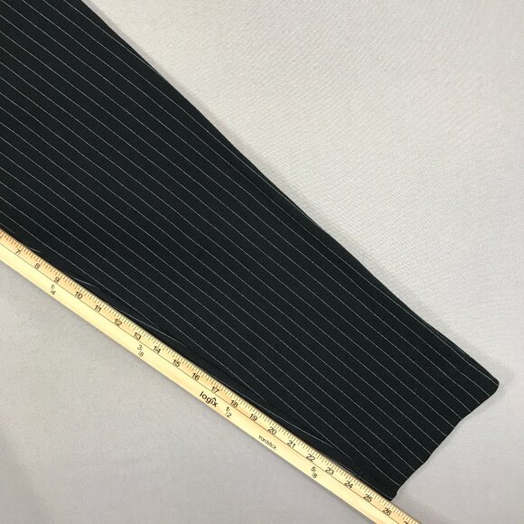 A New Day Pants Women's Small Black Pinstripe Pull On Stretch Straight Pockets - Picture 15 of 16